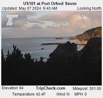US101 at Port Orford Storm